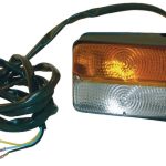 Luz de galibó e intermitencia halógena, frontal, rectangular, 12 V, ámbar / transparentee, atornillable, Cobo