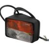 Luz de galibó e intermitencia halógena, frontal, rectangular, 12 V, ámbar / transparentee, atornillable, Cobo