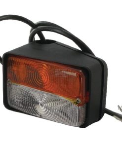 Luz de galibó e intermitencia halógena, frontal, rectangular, 12 V, ámbar / transparentee, atornillable, Cobo