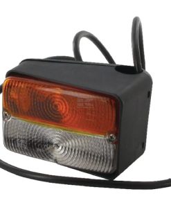 Luz de galibó e intermitencia halógena, frontal, rectangular, 12 V, ámbar / transparentee, atornillable, Cobo