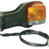 Luz de intermitencia y galibó halógena, frontal, cuadrada, 12 V, ámbar / transparentee, atornillable, 190 x  AMP plug, Cobo