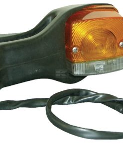 Luz de intermitencia y galibó halógena, frontal, cuadrada, 12 V, ámbar / transparentee, atornillable, 190 x AMP plug, Cobo