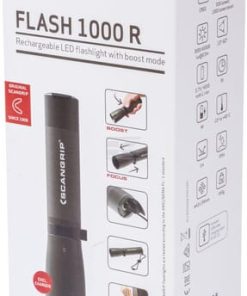 Flash 1,000 R, rechargeable flashlight