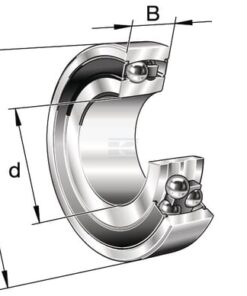 Self-aligning ball bearing 15x42x17mm INA/FAG