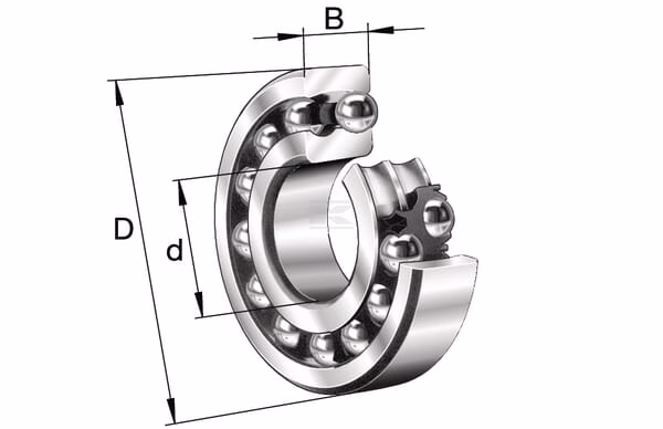 Self-aligning ball bearing 30x62x16mm INA/FAG