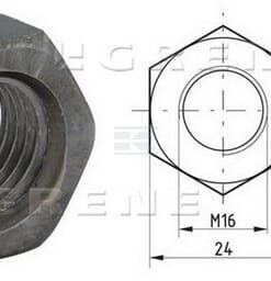 Tuerca hexagonal DIN 934 M16 x 2,00 acero Clase 8 Kramp