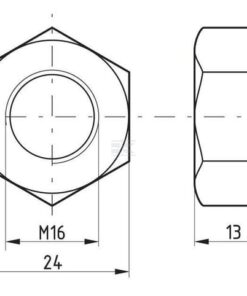 Tuerca hexagonal DIN 934 M16 x 2,00 acero Clase 8 Kramp