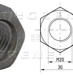 Tuerca hexagonal DIN 934 M20 x 2,50 acero Clase 8 Kramp