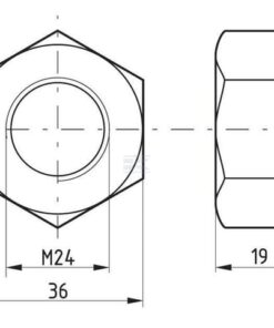 Tuerca hexagonal DIN 934 M24 x 3,00 acero Clase 8 Kramp