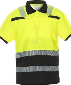 Polo de manga corta Thorne Trendy, amarillo-negro alta visibilidad, S