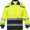 Polo de manga larga, amarillo-negro alta visibilidad, 2XL, Tanna Trendy