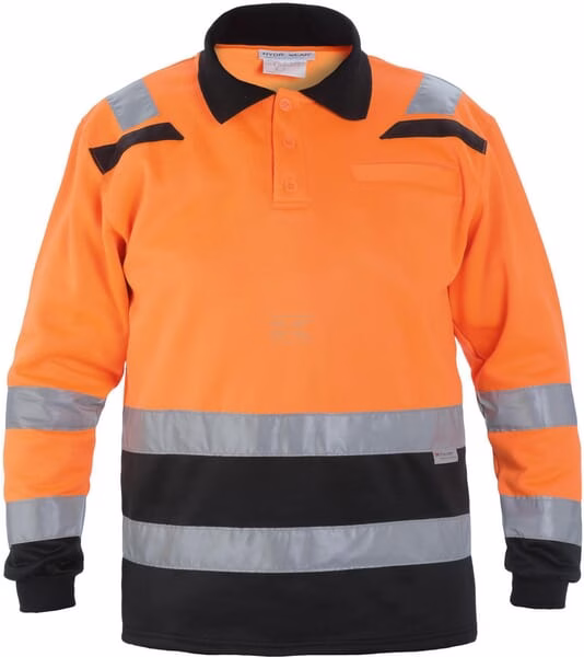 Sudadera Polo, talla 4XL/50, manga larga, naranja/negro, de Hydrowear 1 Sudadera Polo, talla 4XL/50, manga larga, naranja/negro, de Hydrowear