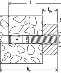Bolt anchor FBN II 8/10R stainless steel 50x