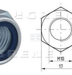 Tuerca hexagonal DIN985 M10x1.50 acero zincado 8.8, Kramp