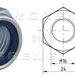Tuerca hexagonal DIN985 M16x2.00 acero zincado 8.8, Kramp