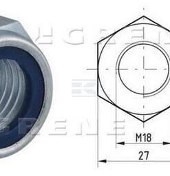 Tuerca hexagonal DIN985 M18x2.50 acero zincado 8.8, Kramp