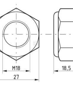 Tuerca hexagonal DIN985 M18x2.50 acero zincado 8.8, Kramp