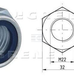 Tuerca hexagonal DIN985 M22x2.50 acero zincado 8.8, Kramp