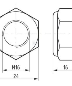 Tuerca hexagonal DIN985 M16x1.50 acero zincado 8.8, Kramp