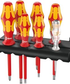Rack Juego de destornilladores Kraftform Plus Serie 100 + Buscapolos + Bandeja