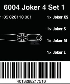 6004 Joker 4 Set 1 Juego de llaves de boca autoajustable