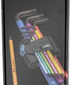 950/9 Hex-Plus Multicolour HF 1 Juego de llaves acodadas métricas, BlackLaser, con función de retención