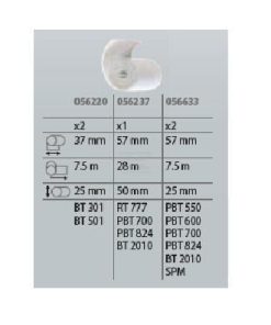 Rollos de papel PBT550/600/700/BT2010