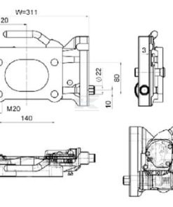 Placa adaptadora 311 mm H160