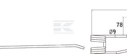 Púa para henificadora p/Stoll