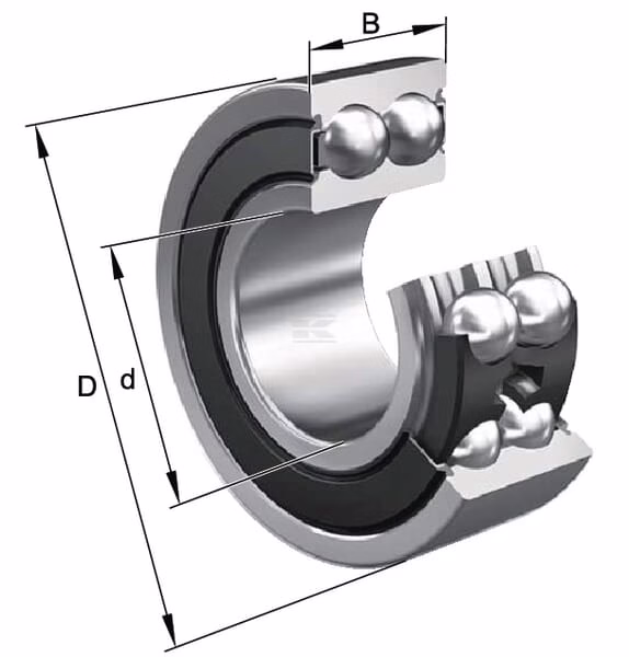 Angular contact ball bearing 50x90x30.2mm INA/FAG