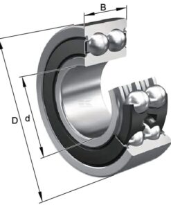 Angular contact ball bearing 25x52x20.6mm INA/FAG