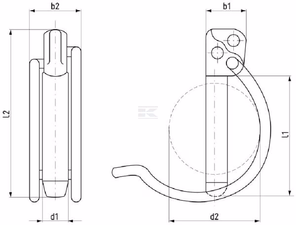 Pasador de tubo 12 x 75 mm
