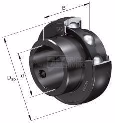Rodamiento 4 Inserto rodamiento 55 x 100 x 25,6 mm, INA/FAG