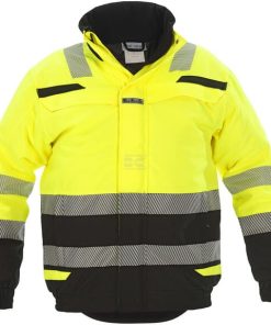 Cazadora, amarillo-negro alta visibilidad, 4XL, Hydrowear