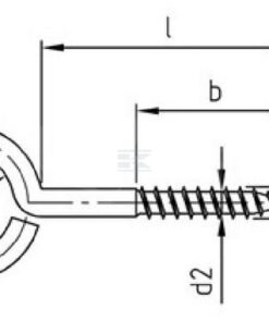Tornillo de ojal 5 x 40 mm cabeza redonda, acero inoxidable A2 7 Tornillo de ojal 4,0 x 30 mm cabeza redonda, acero inoxidable A2