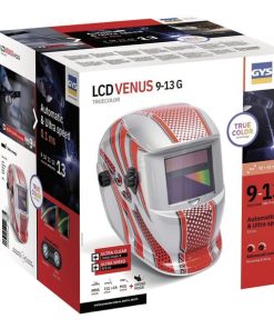 Casco de soldador LCD rojo Venus 9/13