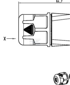 Han 3A+inserto macho Harax