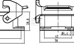 Caja para enchufe HAN32A, 2