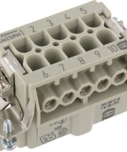 Inserto macho E, 10 patillas, conexión atornillada