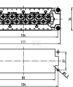 Inserto hembra 24P 5 Inserto hembra 24P