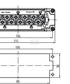 Inserto hembra E, 24 patillas, conexión Cage Clamp, 1-24