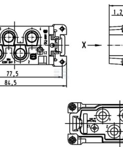 Inserto m., 4 patil., tornillo