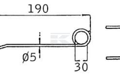 Diente de pick-up p/Welger 190x76x5