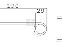Diente de pick-up p/Welger 190x70x5