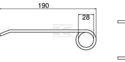 Diente de pick-up p/Welger 190x74x5