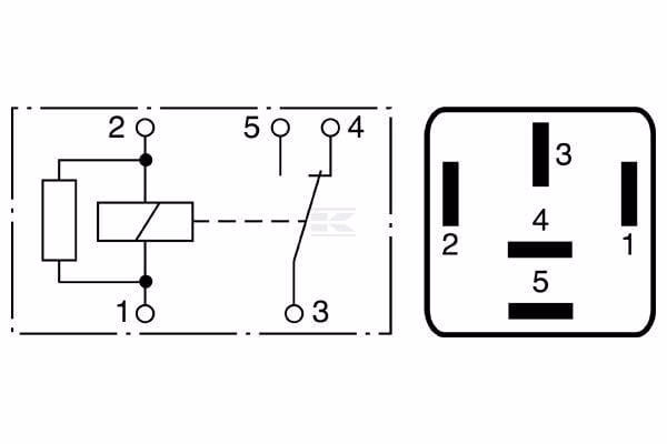 Relé 12V 40/30A