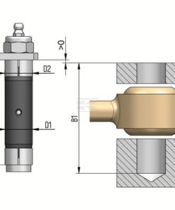 Extenderbolt Ø20x81mm - Manguito Ø20mm, orificio ciego