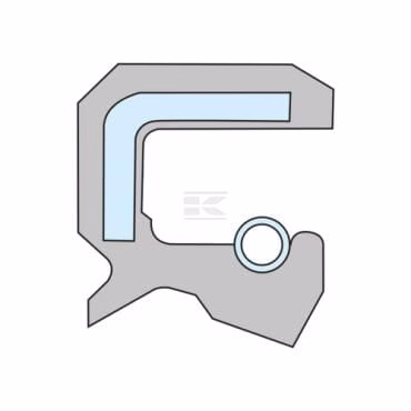 Retén 28x47x7 mm, tipo: CC Viton, acero inox. DIN 3760 (1 ud.), Kramp