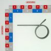 Muelle tensor con doble rodamiento de rodillos