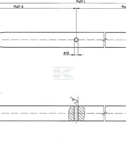 Barra tracción K6 40x800mm BPW